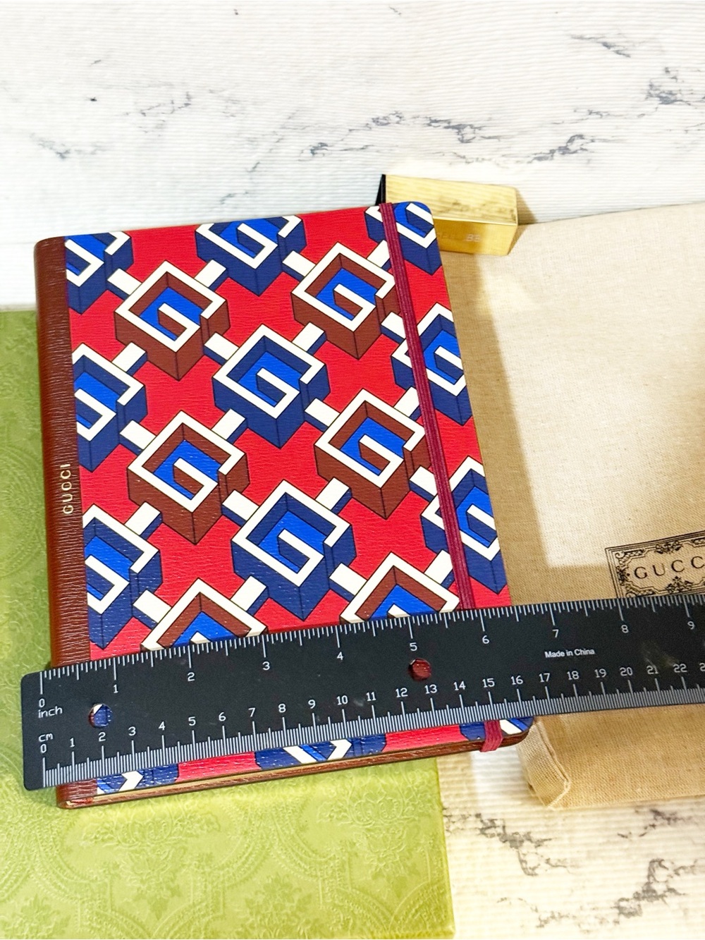 Gucci Geometric G Print Notebook - Picture 9 of 9